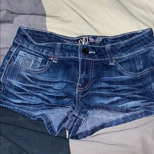 Low Cut Denim Shorts
